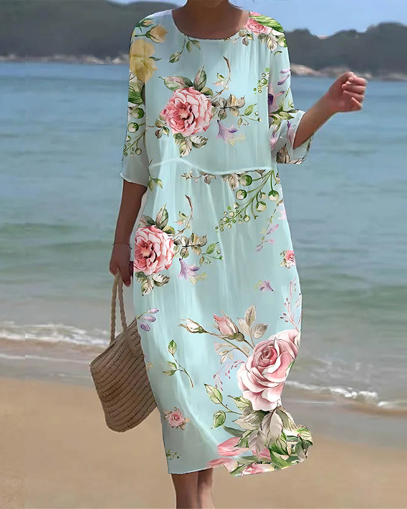 KAREN™ - Elegant Floral Dress